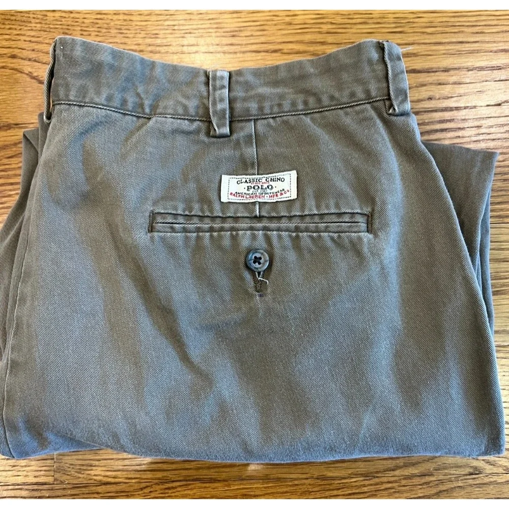 Polo Ralph Lauren Pants Mens‎ 36x34 (*Measured 36x32) Chino Brown Classic
